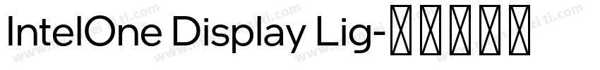 IntelOne Display Lig字体转换